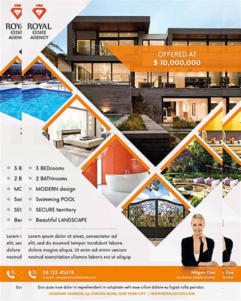 Free 27 Modern Real Estate Flyer Designs In Ms Word Ai Psd