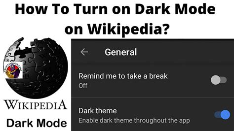 How To Turn on Dark Mode on Wikipedia: Help Guide - Tech Thanos