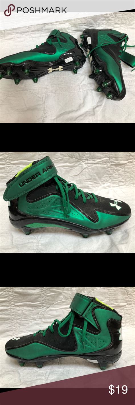 Mens New Under Armour Sz 10 Green Football Cleats Football Cleats