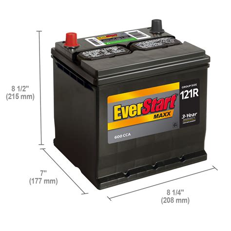 Everstart Maxx Lead Acid Automotive Battery Group Size 121r 12 Volt