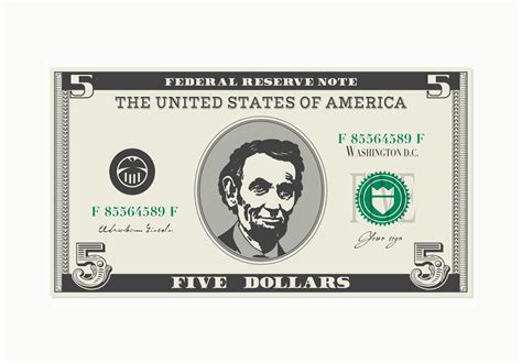 5 Dollar Bill Vector Download Free Vector Art Stock Graphics And Images