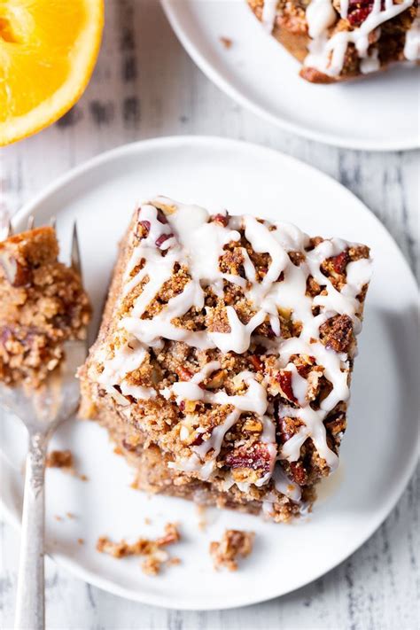 Then, slice it with a sharp knife. Orange Pecan Coffee Cake (Paleo, GF, DF) | Recipe | Pecan coffee cake, Paleo dessert