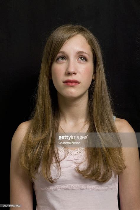 Teenage Girl Looking Up High Res Stock Photo Getty Images