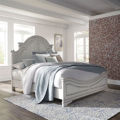 If you prefer a rustic look or a modern design, white furniture is always the perfect compliment. Magnolia Manor Antique White Panel Bedroom Set ...