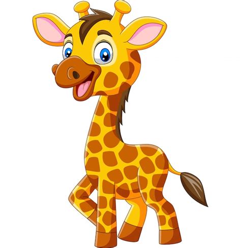 dessin animé girafe dessin animé mignon de girafe télécharger des vecteurs premium