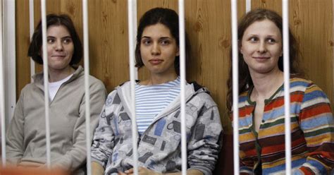 pussy riot female punk group members who derided president vladimir putin have jail term