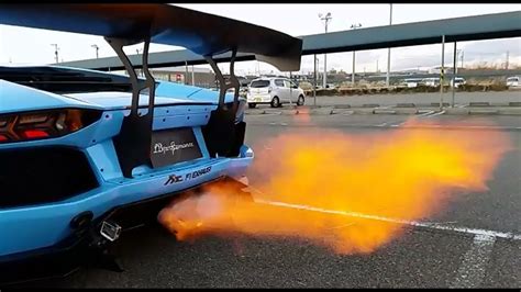Lamborghini Aventador Shooting Flames Compilation Hd Youtube