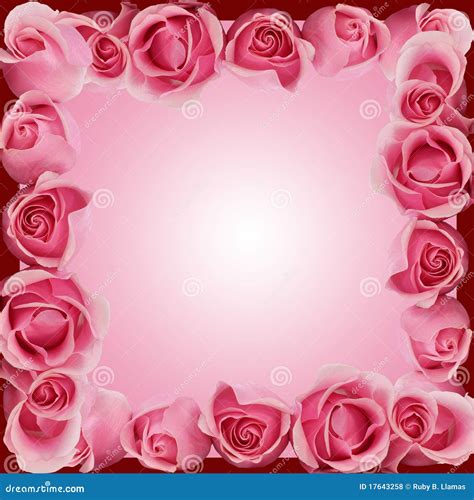 Pink Roses On Vintage Paper Background Stock Image