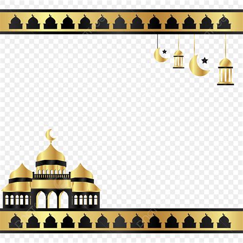 Gambar Desain Bingkai Islami Dengan Konsep Masjid Dan