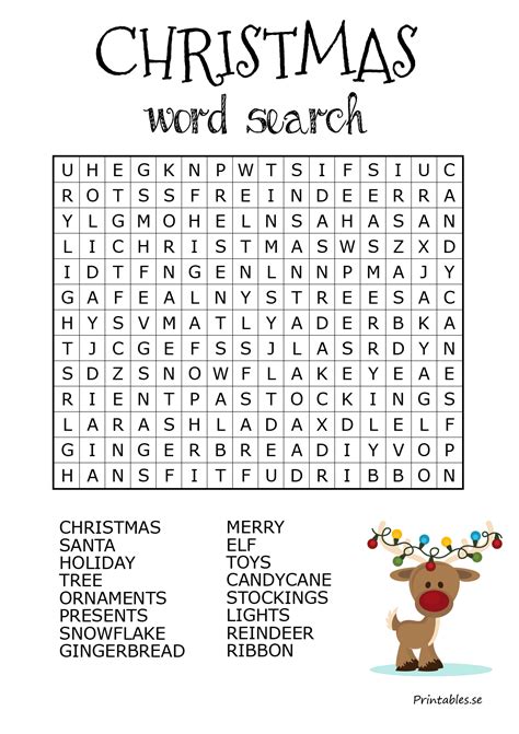 Christmas Inspired Word Search 1 Christmas Word Search Christmas