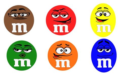 Color M And Ms Mandm Faces Svg Cutting Files For The Cricut Etsy