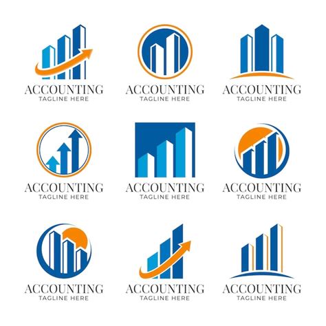 Free Vector Flat Design Business Accounting Logo Collection