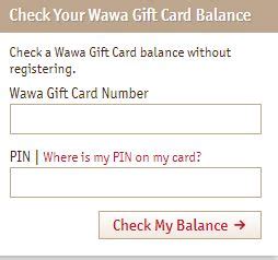 Check your gift card balance here. www.wawarewards.com - Sign In & Check Balance