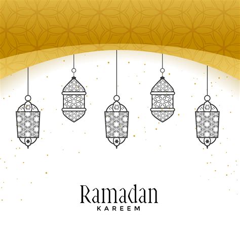 Beautiful Hanging Lamps For Ramadan Kareem Download Free Vector Art