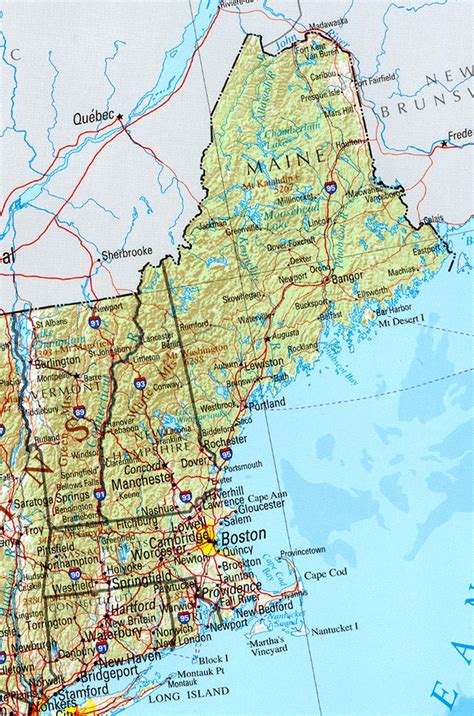 Printable New England Road Map