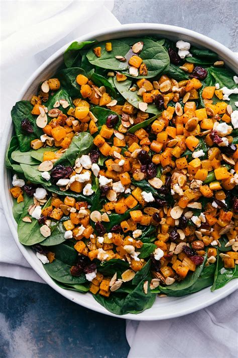 A Simple Thanksgiving Salad Loaded With Roasted Butternut Squash Fresh