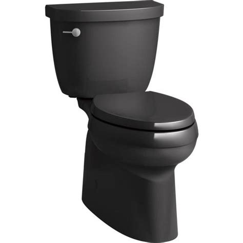Australian watermark & wels certified two piece toilet, back to wall toilet, wall hung toilet. KOHLER Cimarron Black WaterSense Elongated Comfort Height ...