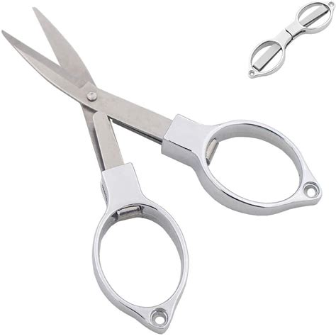 liangery small folding scissors portable mini scissors stainless steel stretch travelling