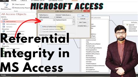 Referential Integrity In Ms Access Youtube