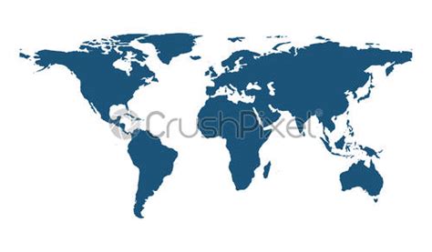 World Map On White Backgroundvector Illustration Stock Vector