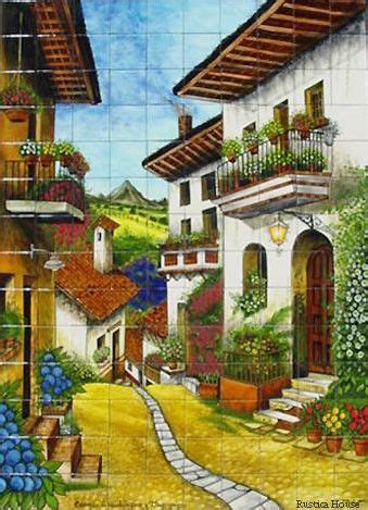 Backsplash with mexican white talavera tile Country Ceramic Tile Mural | Tile murals, Kitchen tile ...