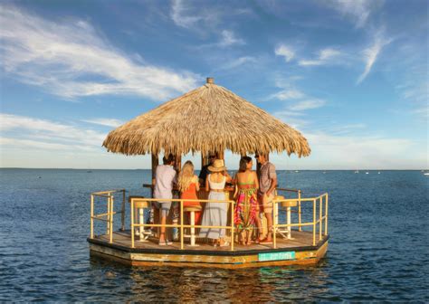 floating tiki bar in key largo fl florida keys bungalows