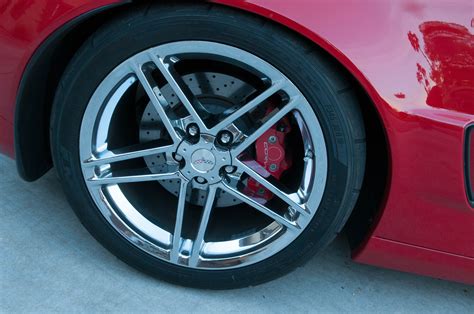 Corvette C6 Z06 Chrome Wheels And Tires Factory Oem 18x95 19x12 Rims