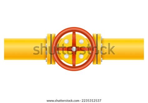 Yellow Metal Pipes Gas Pipeline Vector Stock Vector Royalty Free