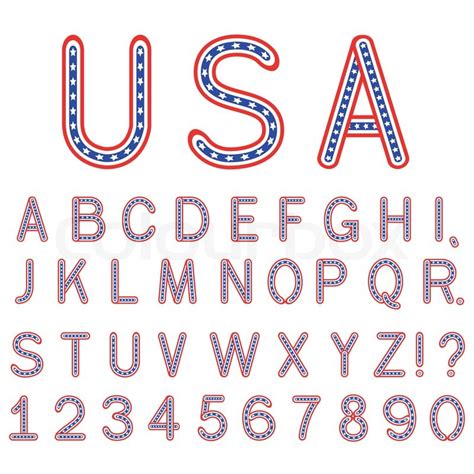 Usa Symbol Buchstaben Des Alphabets Stock Vektor Colourbox