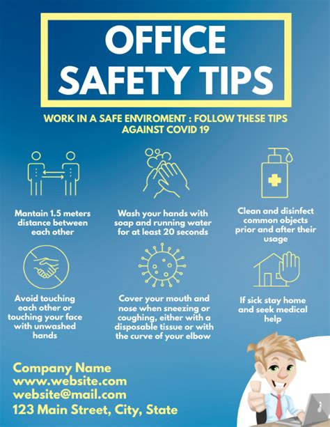 Office Infographic Safety Tips模板 Postermywall