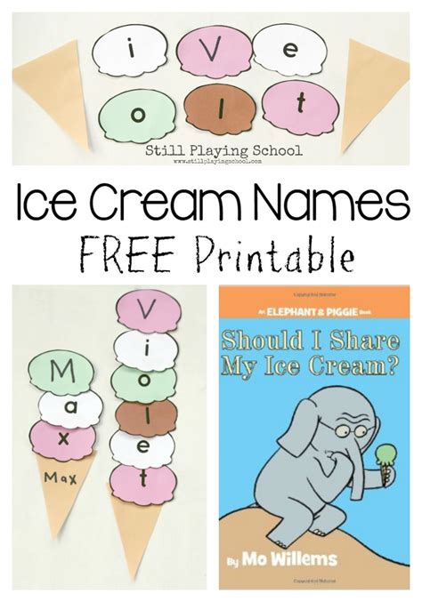 He has two ice creams (plural and therefore countable) and he will give you one ice cream (also countable). Ice Cream Name Spelling Puzzles for Kids | Still Playing ...