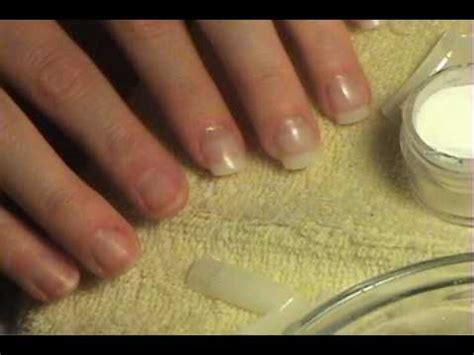 This is why most nail places ask you to wash your hands and then they use nail polish remover on your nails before starting to apply. How To: Do It Yourself Acrylic Nails - YouTube