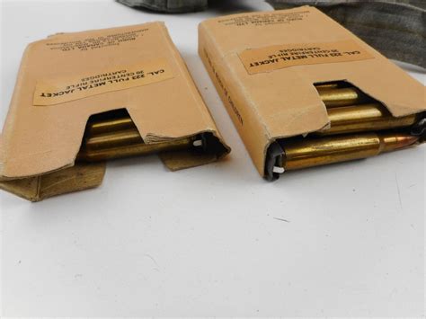 223 Fmj Ammo Some On Stripper Clips In Cotton Bandoleer