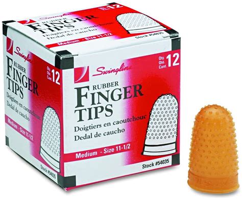 Swingline Rubber Finger Tips Size 11 12 Medium 12box 54035