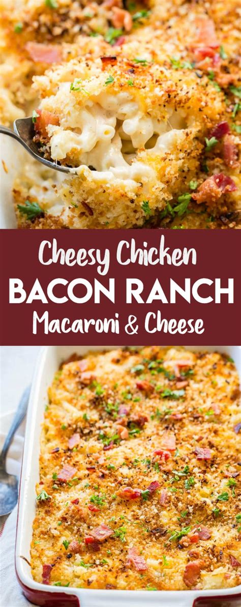Chicken Mac And Cheese With Ranch And Bacon Oh Sweet Basil