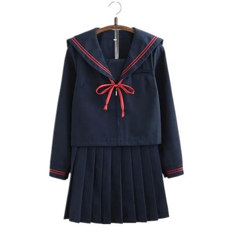 Japanese School Uniform Navy Sailor Suit Women Kansai Cosplay Costume