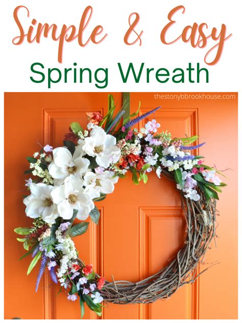 A Simple Easy Spring Wreath The Stonybrook House