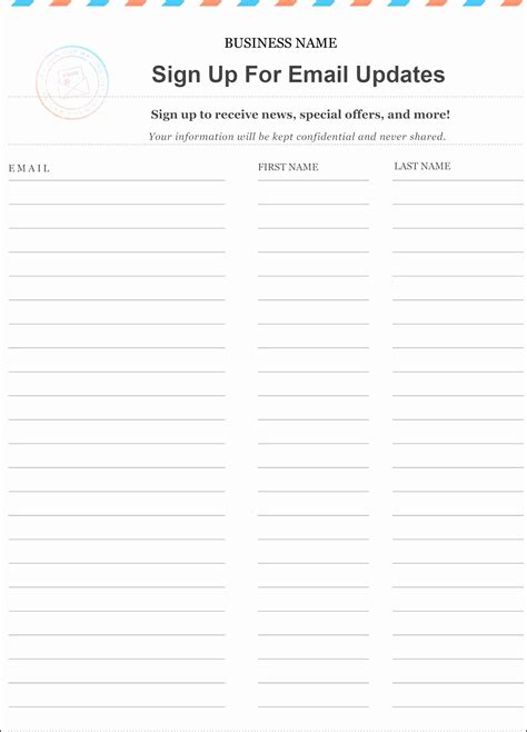 Sign Up Form Template Word Lovely 10 Make Free Sign Up Sheet In Word