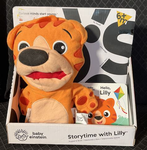 New Baby Einstein Lilly Puppet And Book 6m Baby Animal Tiger Toys