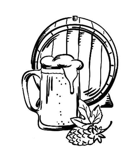 Browse tons of unique designs or create your own custom coffee mug with text and images. Barrel Beer And Mug Coloring Pages : Best Place to Color