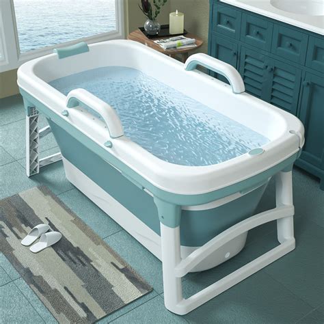 extra large foldable stand alone bathtub for adults zincera