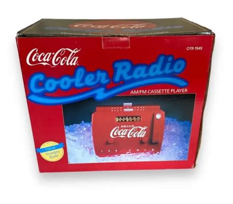 vintage 1980s coca cola cooler radio am fm cassette player red old tyme nib 98 00 picclick