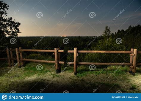 Wooden Fence At Night Stock Image Image Of House Moonlight 164759921