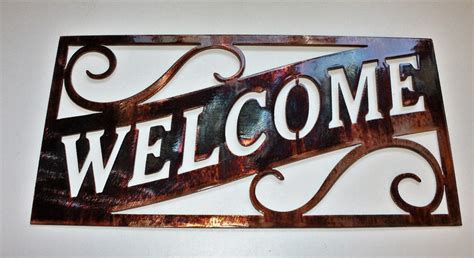 Best giftware supplier to the trade award winner. Ornamental Welcome Metal Wall Art