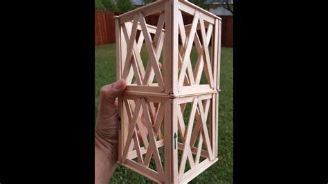 Popsicle Stick Tower Held 1475 Pounds Youtube