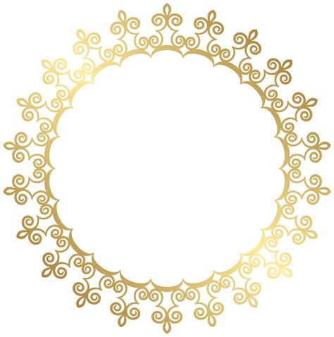 Clip art - Round Gold Border Frame Transparent Clip Art Image png