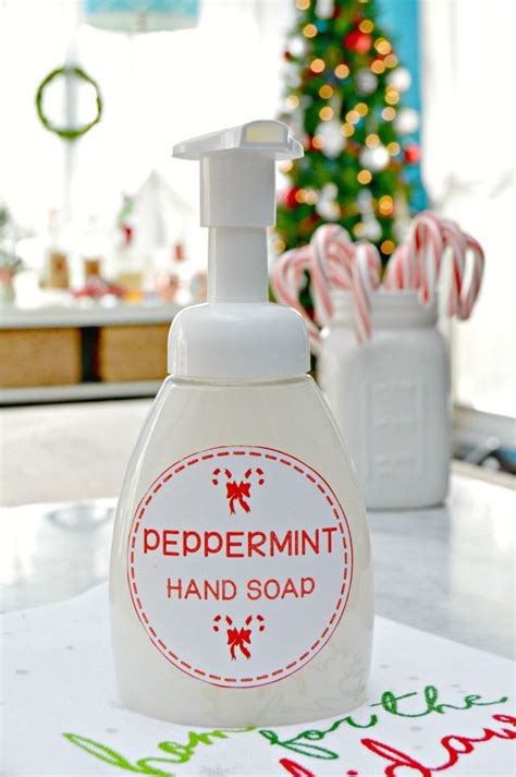 Homemade Peppermint Foaming Hand Soap Recipe With Free Printable Labels