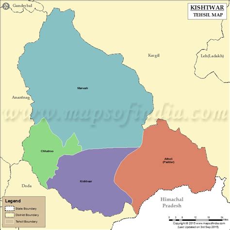 Kishtwar Tehsil Map
