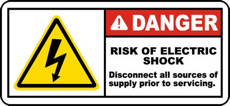 Danger Risk Of Electric Shock Label J5305 By SafetySign Com