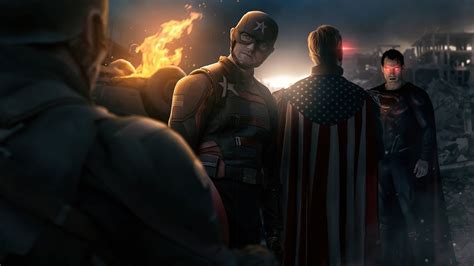 1600x900 Captain America And Superman Vs Us Agent And Homelander